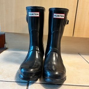 HUNTER Original Short Rain Boots Black, Size: US 5